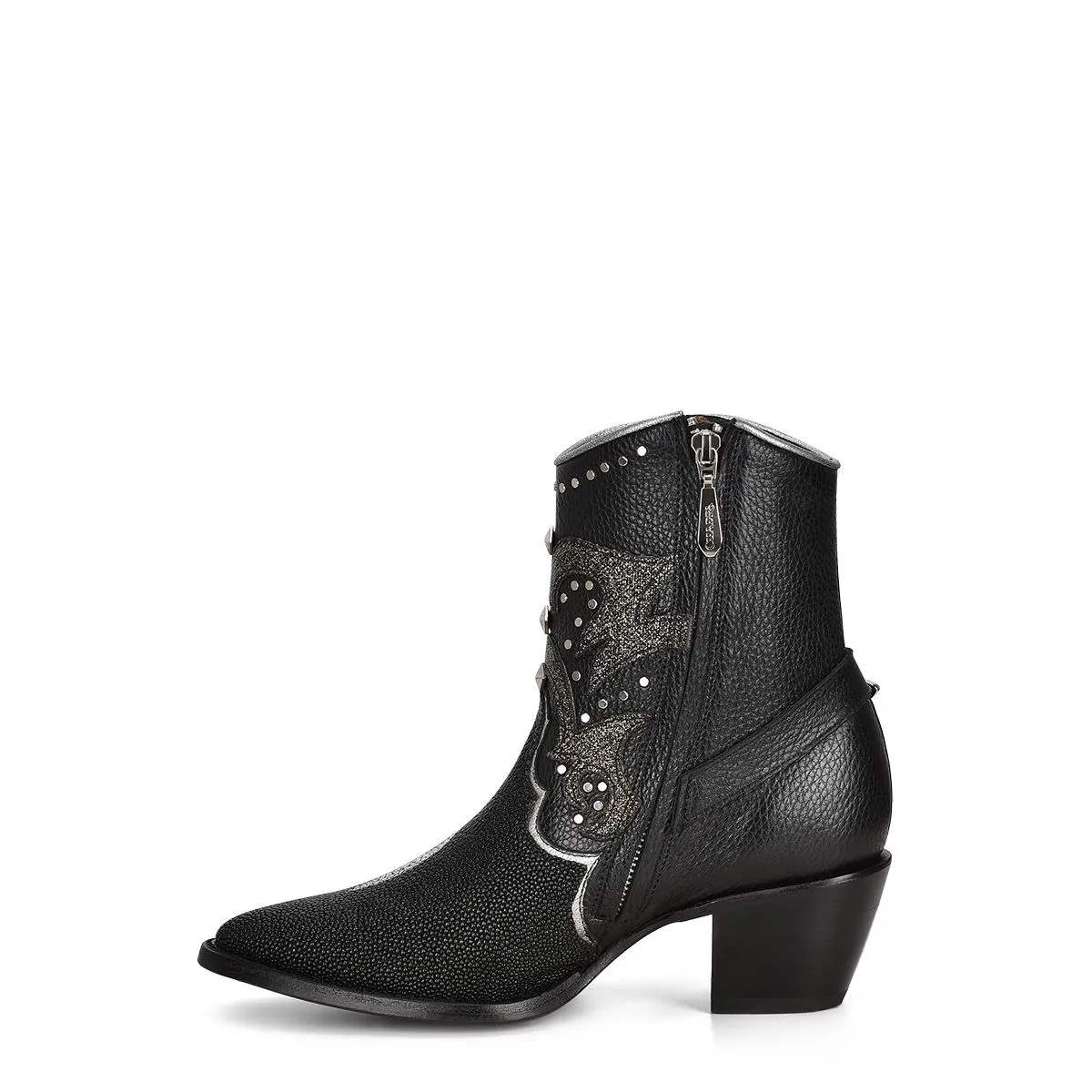 4A22MA - Cuadra black cowgirl western stingray ankle boots for women