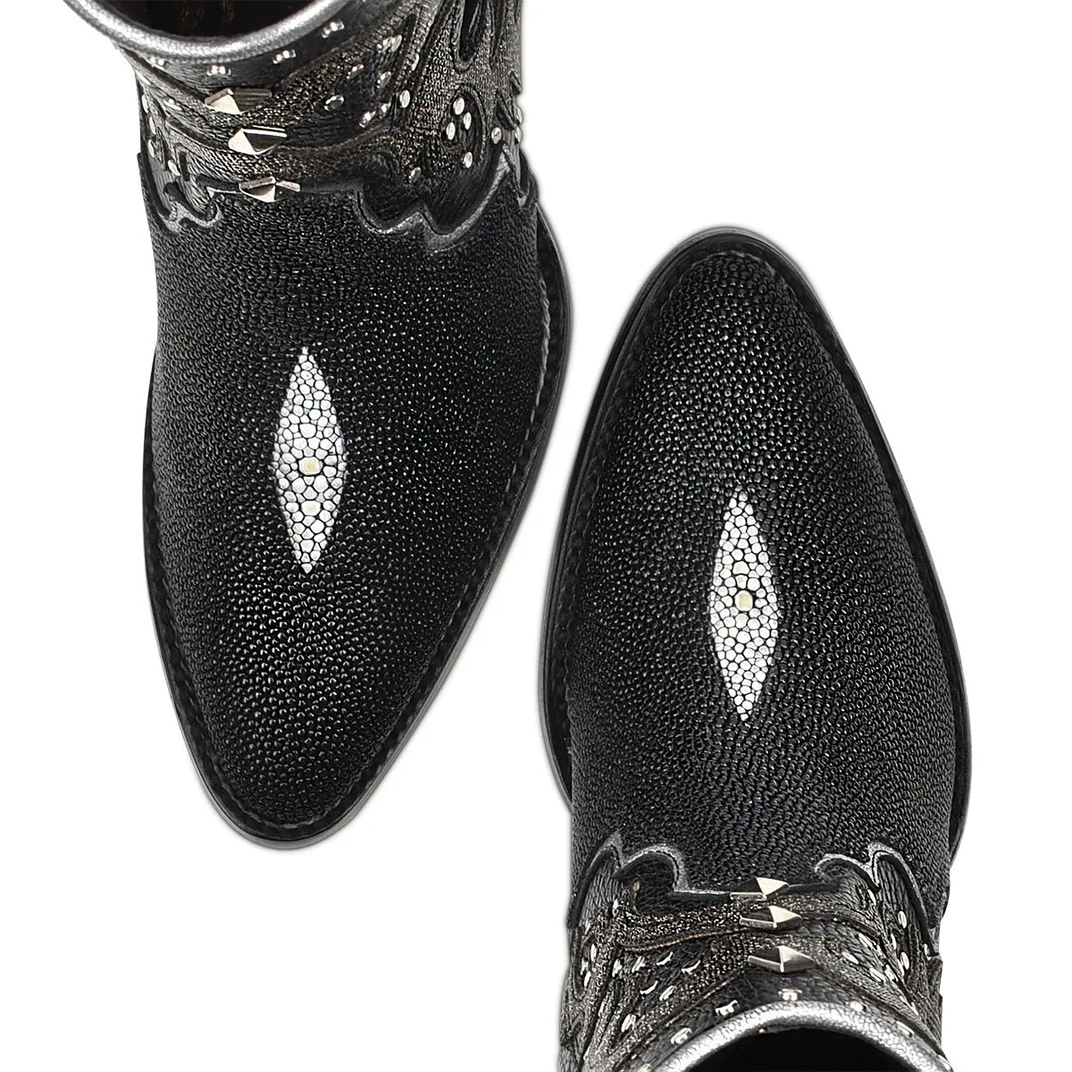 4A22MA - Cuadra black cowgirl western stingray ankle boots for women