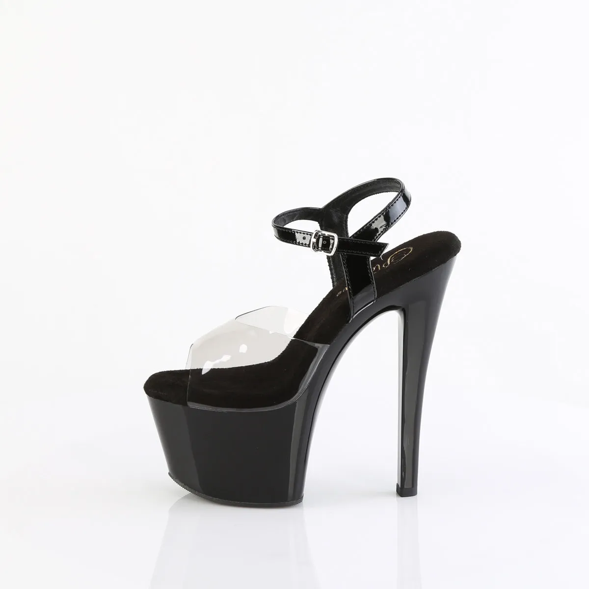 7 Inch Heel SKY-308-1 Smoke Black