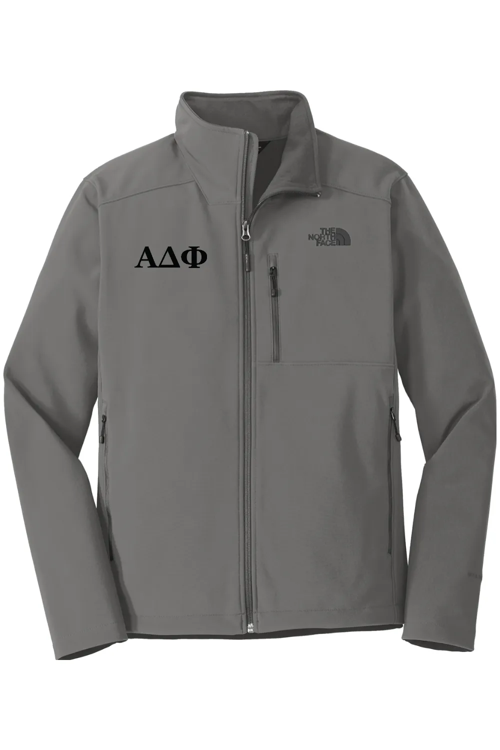 Alpha Delta Phi - North Face Apex Barrier Soft Shell Jacket - Black Embroidered Letters