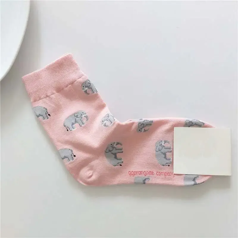 Animal Cartoon Middle Tube Socks