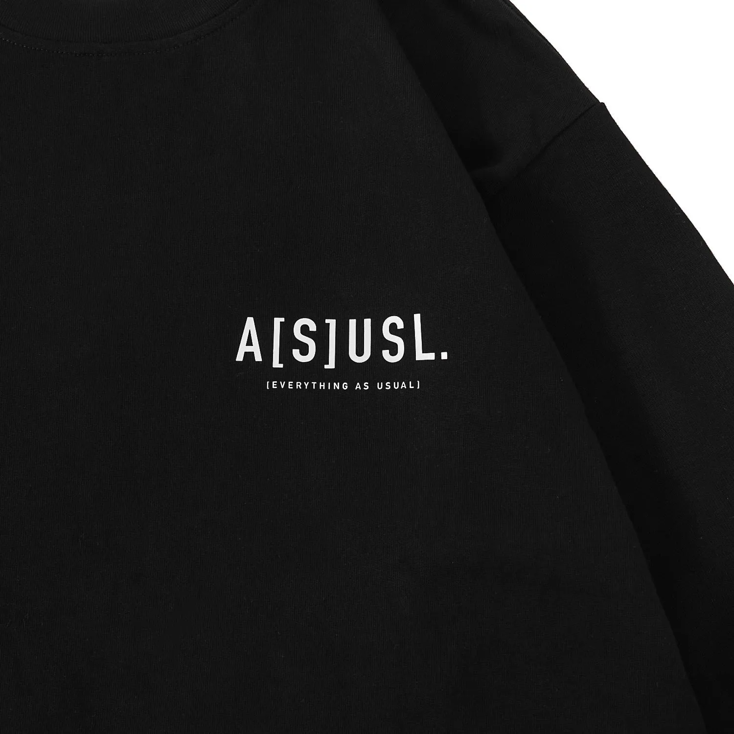 A[S]USL KID'S REFLECTIVE LOGO LONG TEE-BLACK