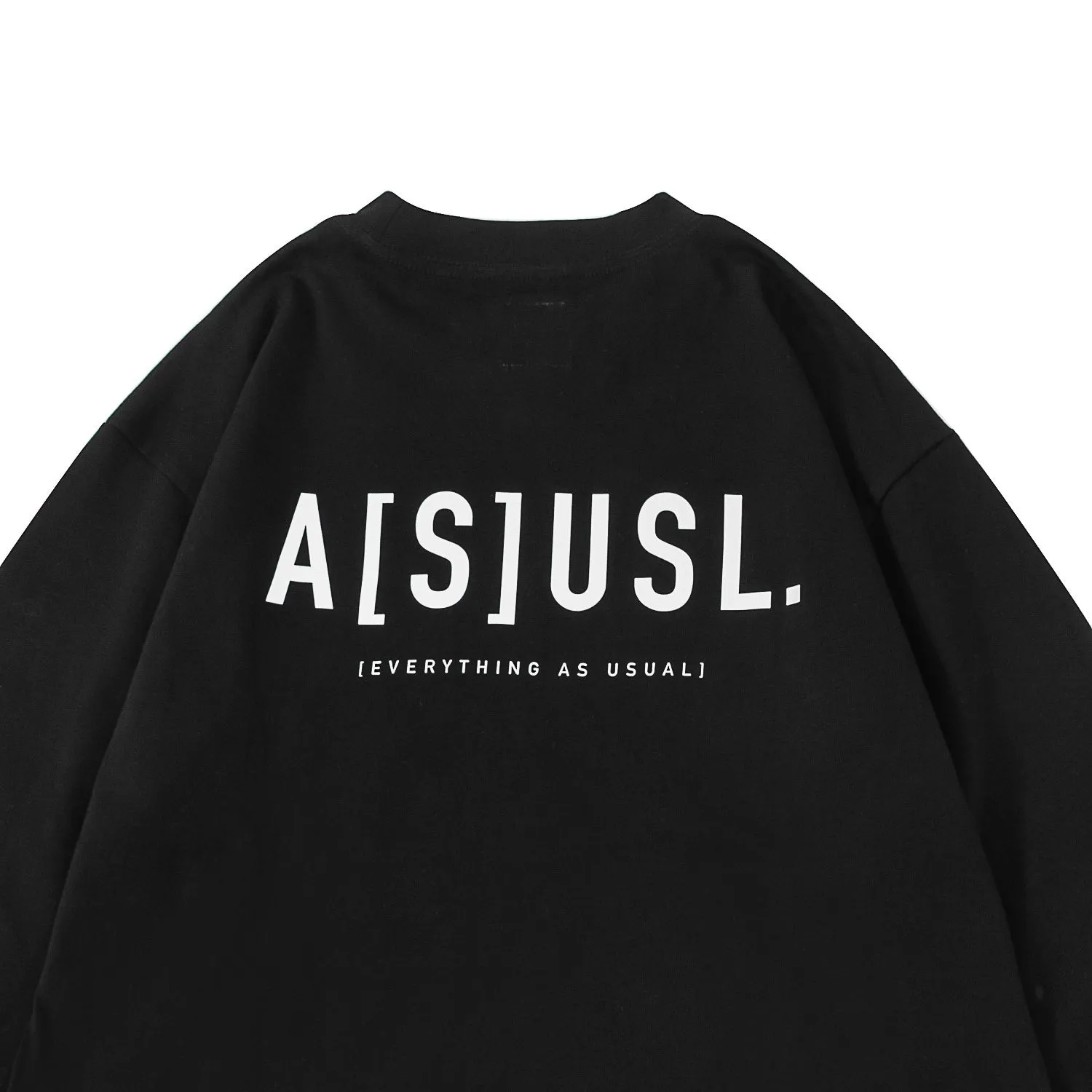 A[S]USL KID'S REFLECTIVE LOGO LONG TEE-BLACK