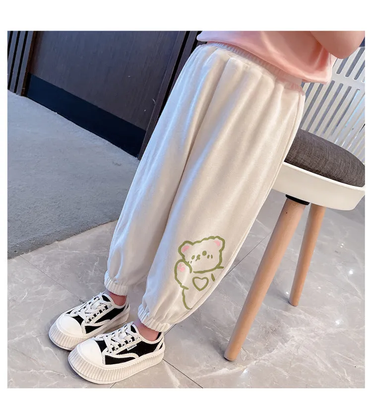 Baby Kid Girls Dinosaur Cartoon Print Pants