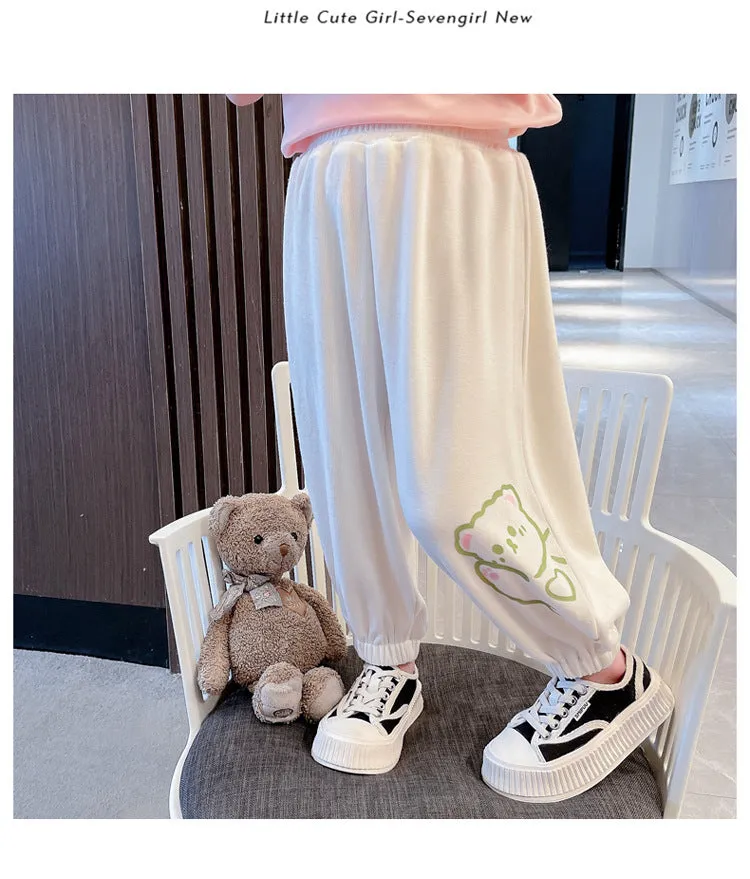 Baby Kid Girls Dinosaur Cartoon Print Pants