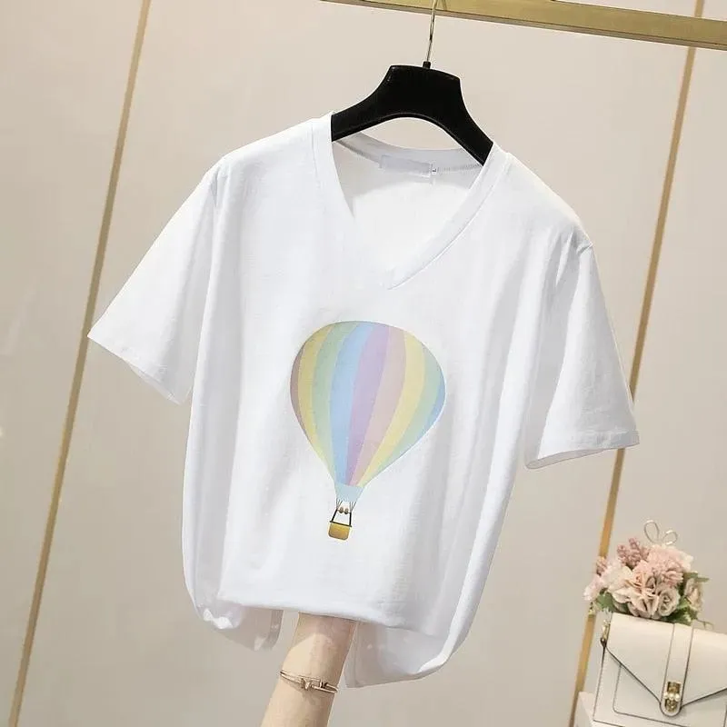 Balloon-Print T-Shirts For Women