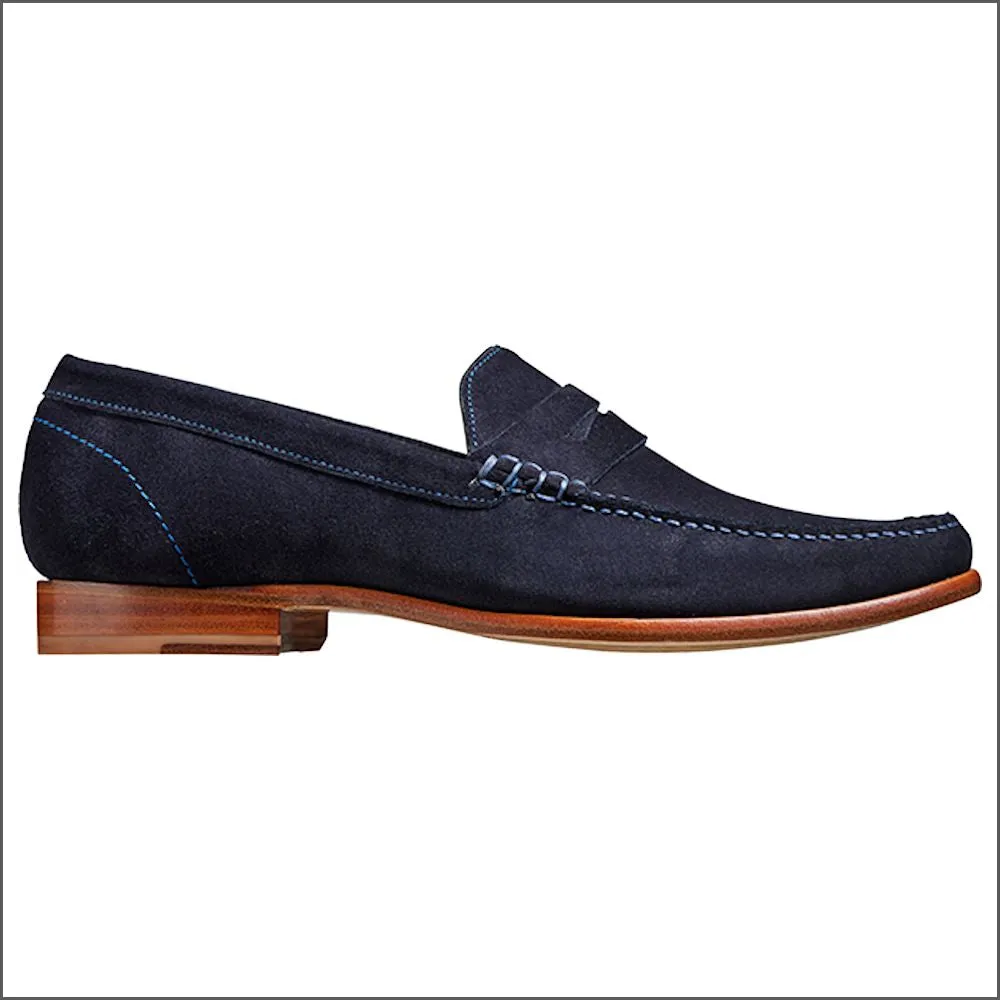 Barker William Dark Navy Suede Mocassin*