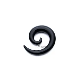 Black Acrylic Ear Spiral Taper Stretcher Plugs