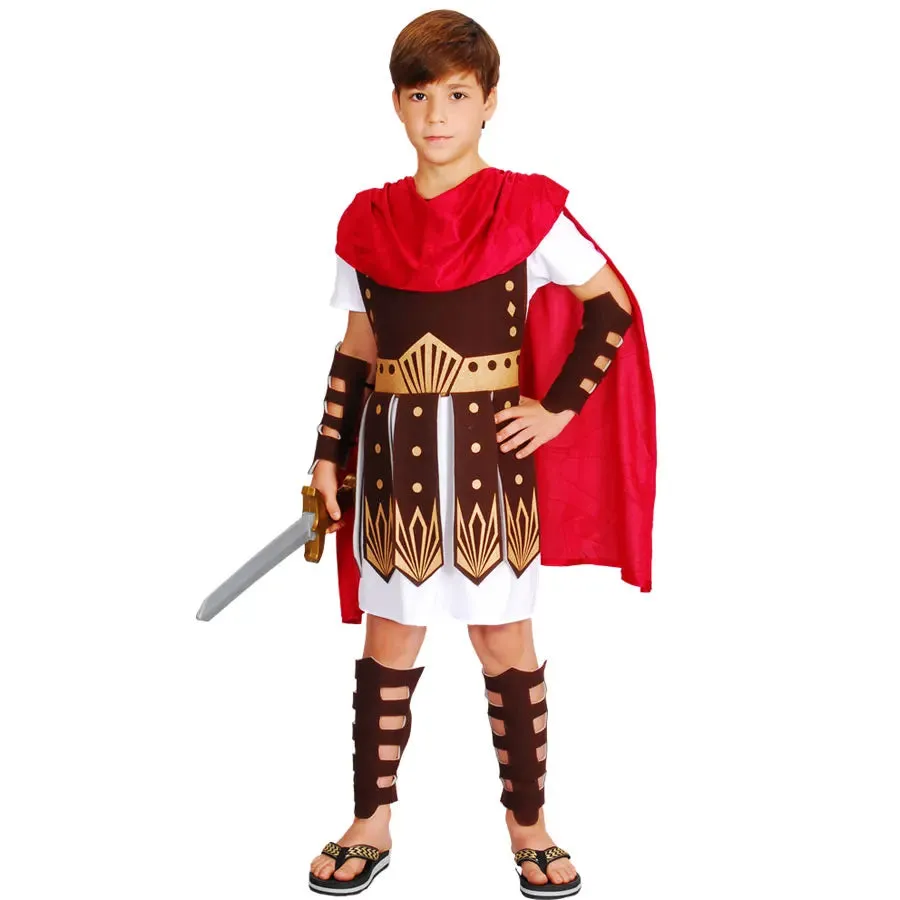 Boys Ancient Greek Roman Warrior Medieval Costume