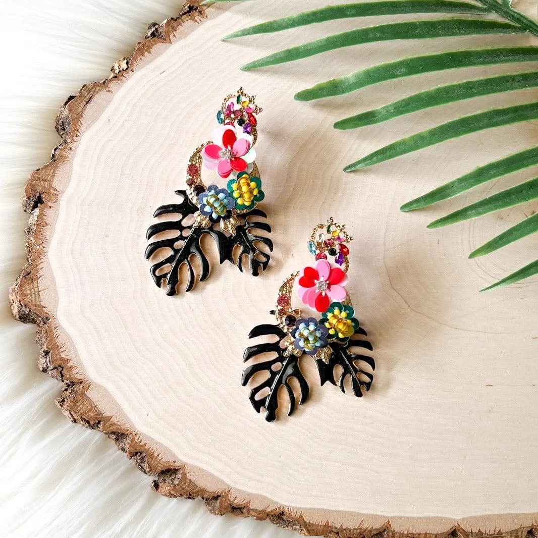 Caribbean Palm Leaf Earrings - 6 Colors LAST CHANCE!