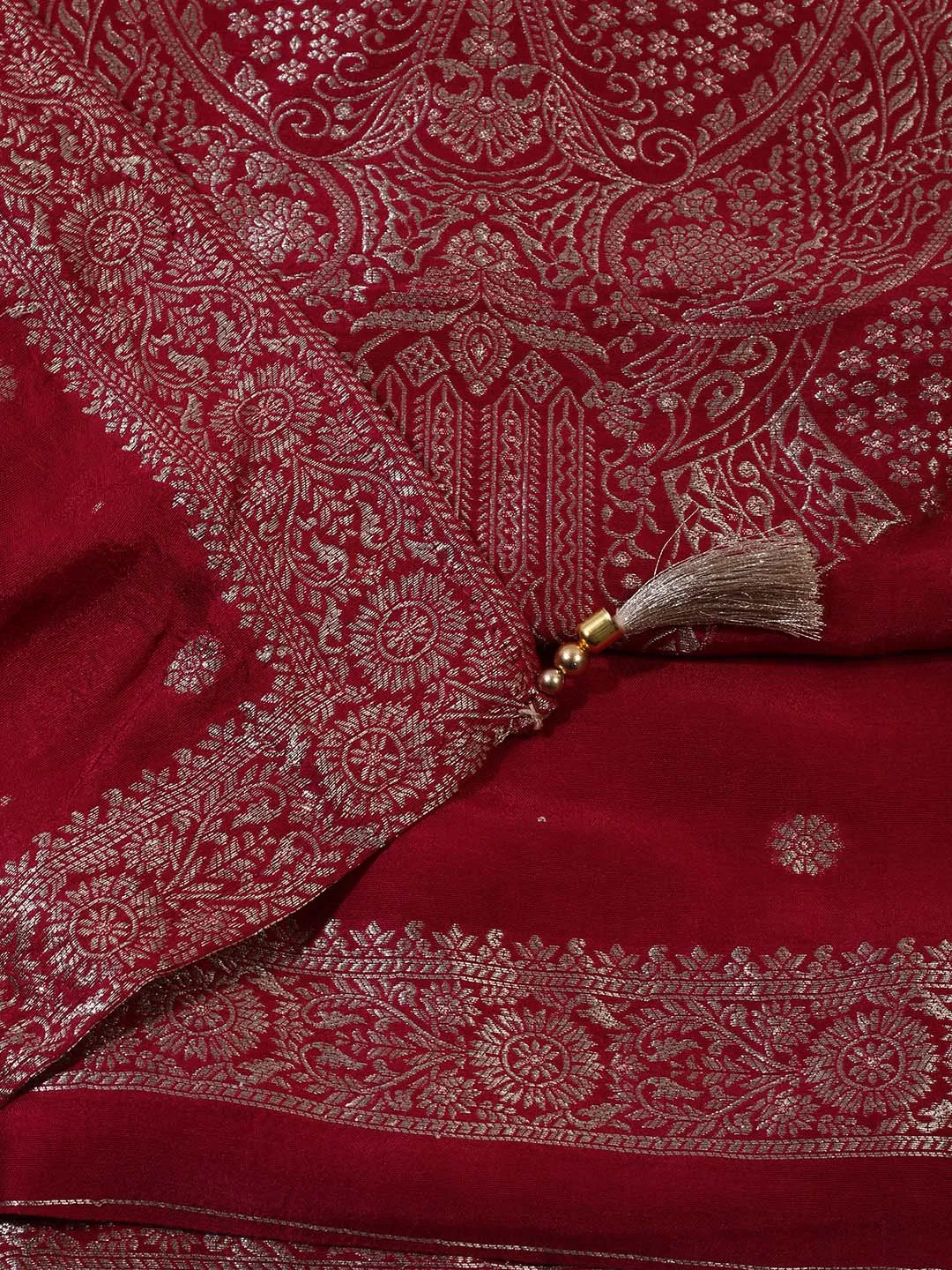 Chanderi Woven Unstitched Suit Piece With Dupatta