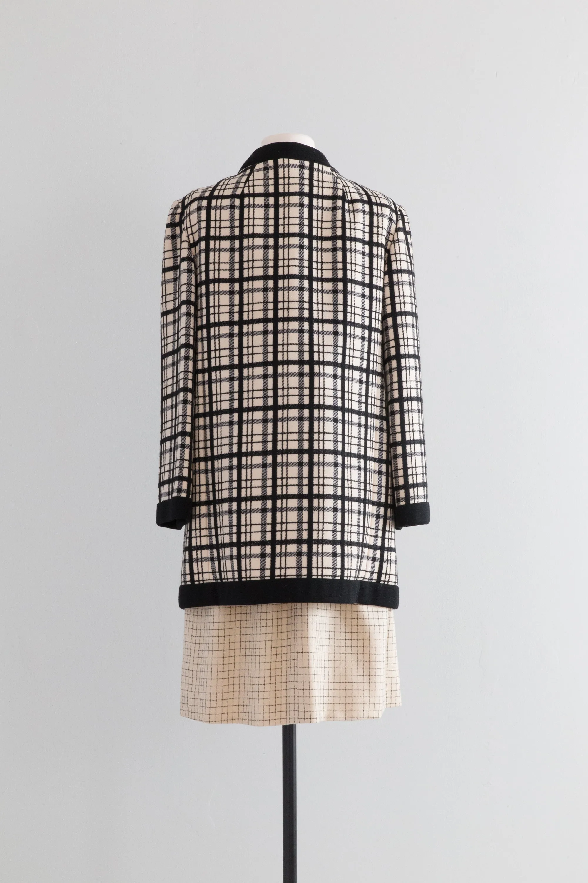 Chic 1960's Window Pane Lilli Ann Jacket / SM