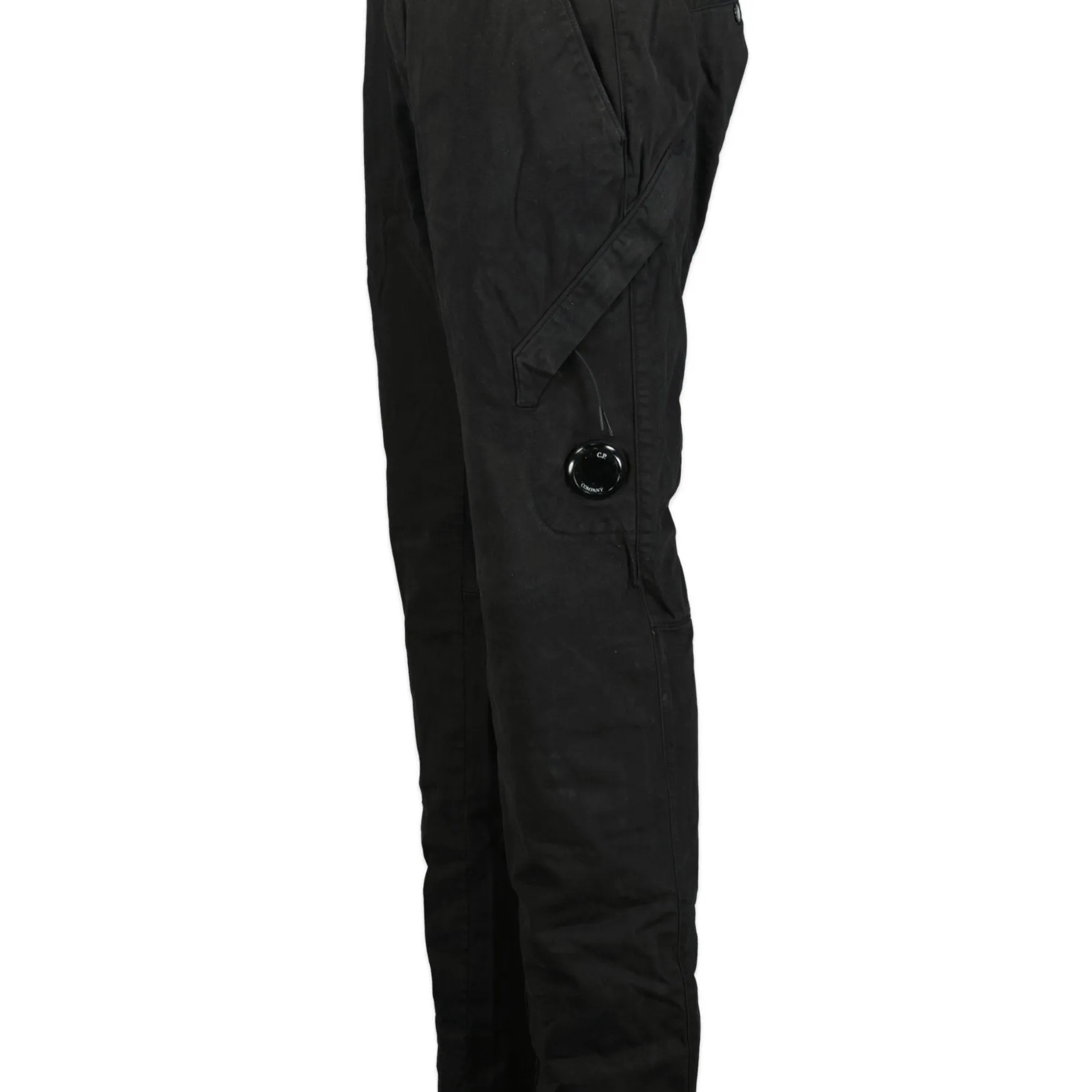 CP COMPANY Lens Stretch Sateen Cargo Pants Black