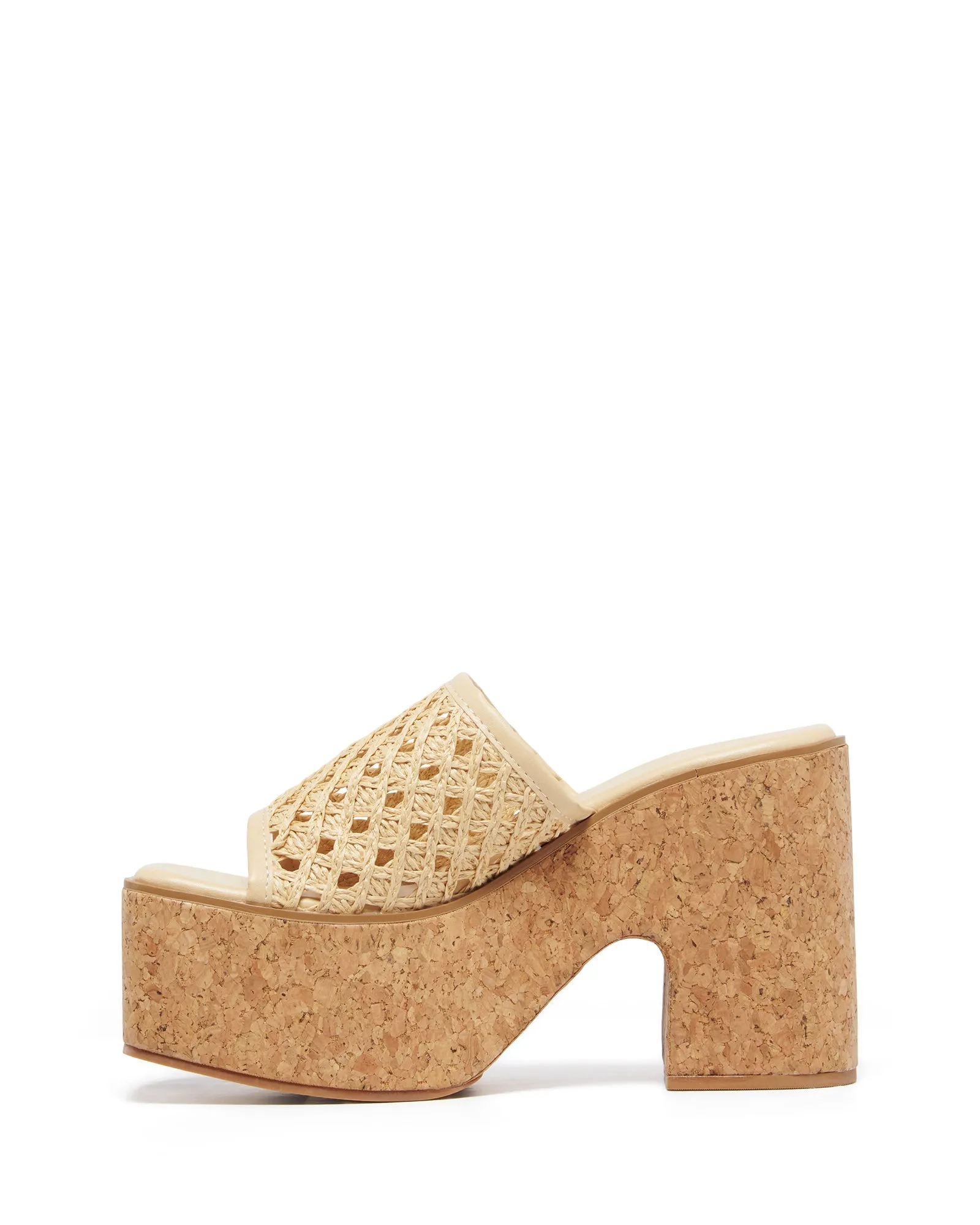 Delirium Platform Heel Natural Raffia