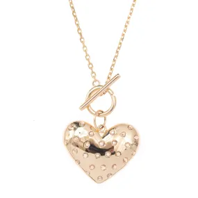 Diamond Dot Gold Heart Pendant