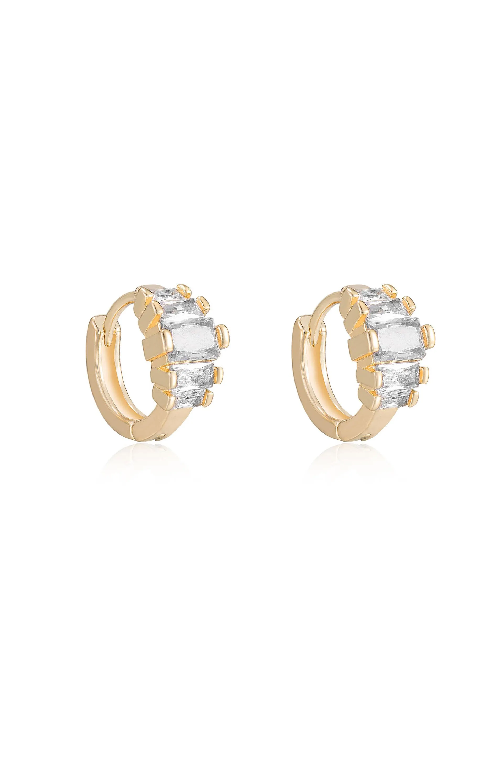 Diamond Shine Mini Hoop Earrings