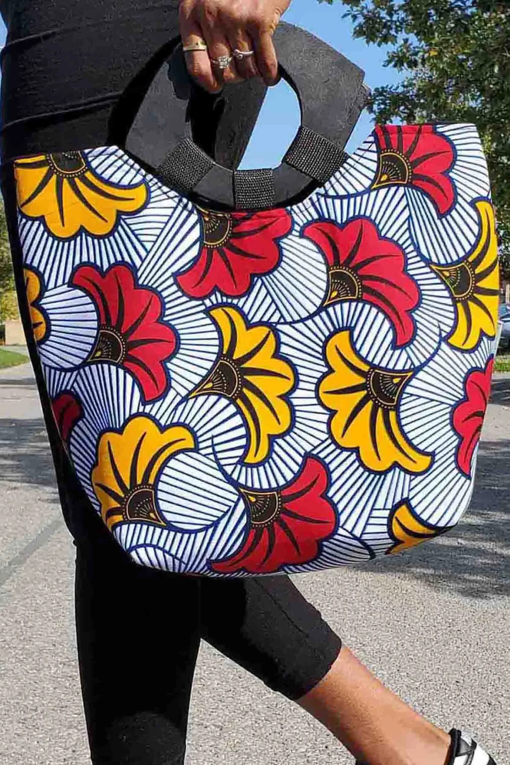 ELIA African Print Tote Bag