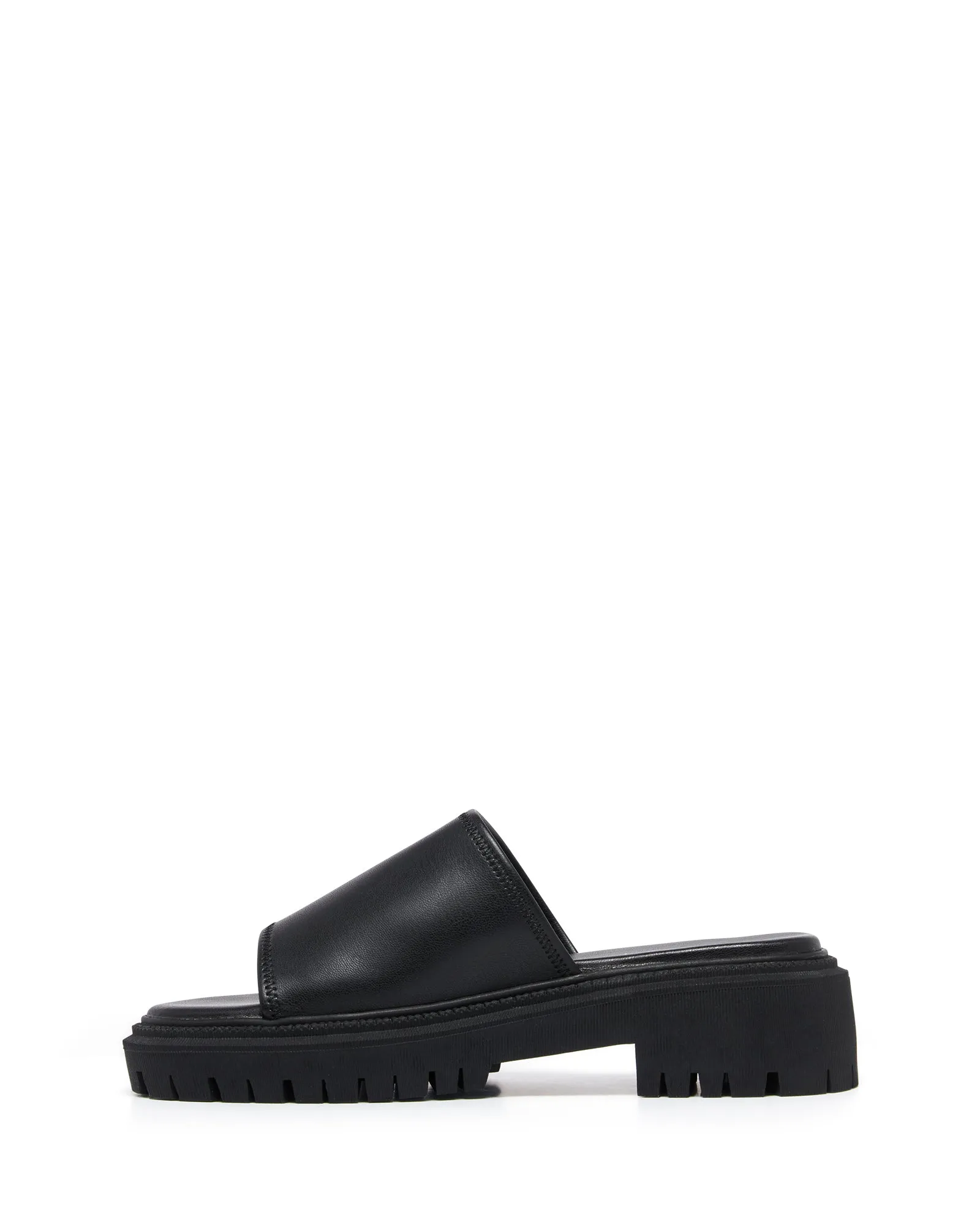 Exempt Sandal Black Stretch