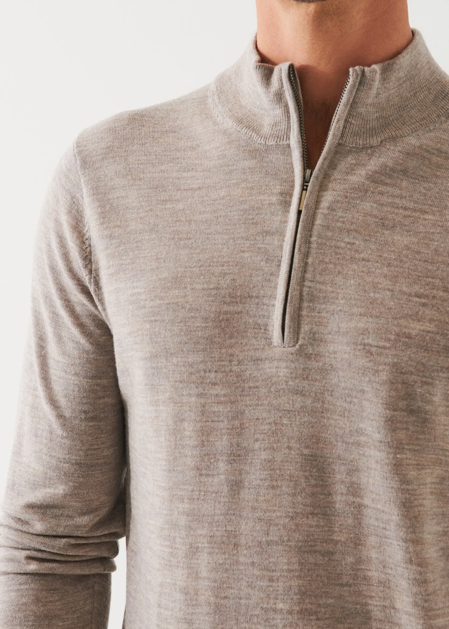 EXTRA-FINE MERINO QUARTER ZIP