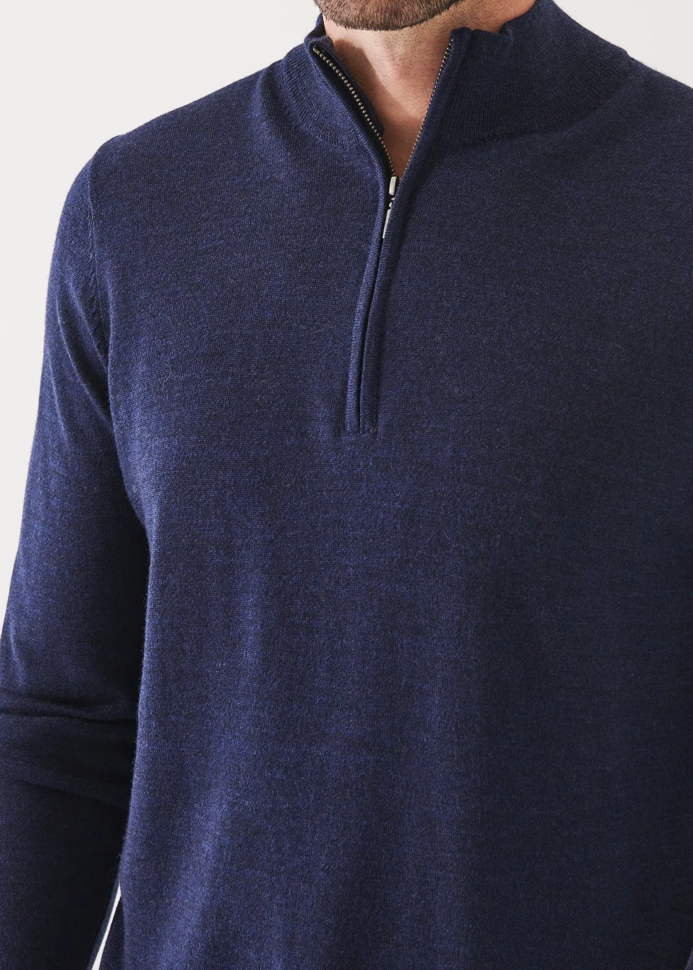 EXTRA-FINE MERINO QUARTER ZIP