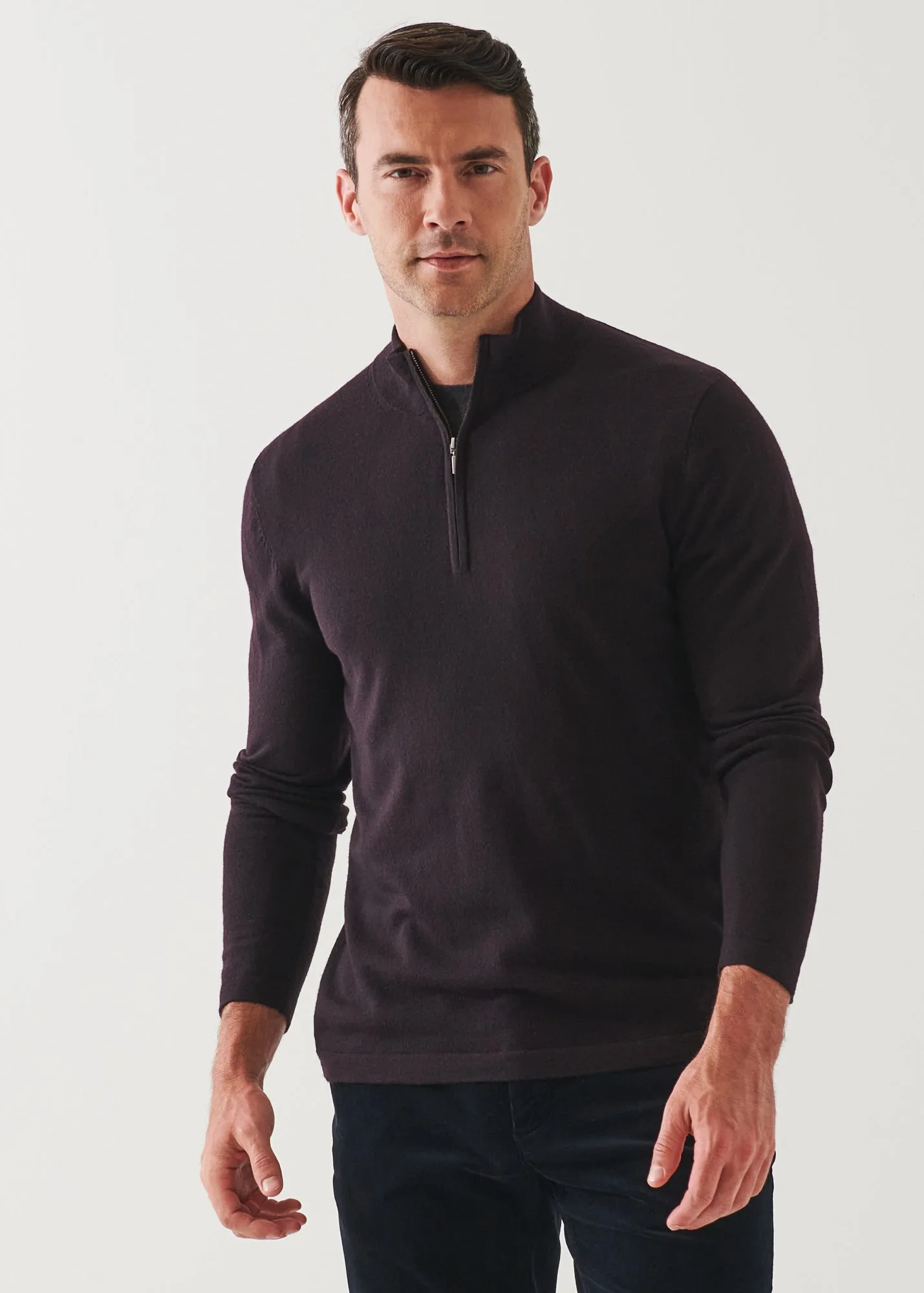 EXTRA-FINE MERINO QUARTER ZIP