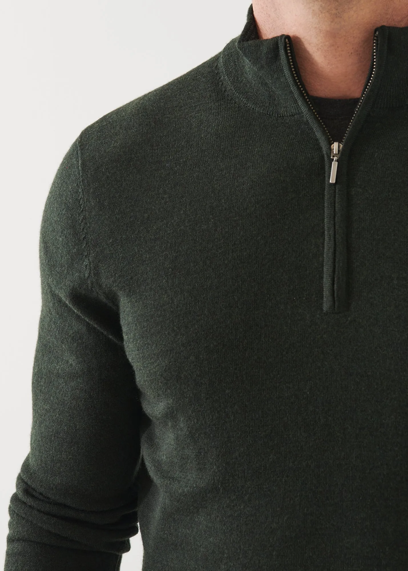 EXTRA-FINE MERINO QUARTER ZIP