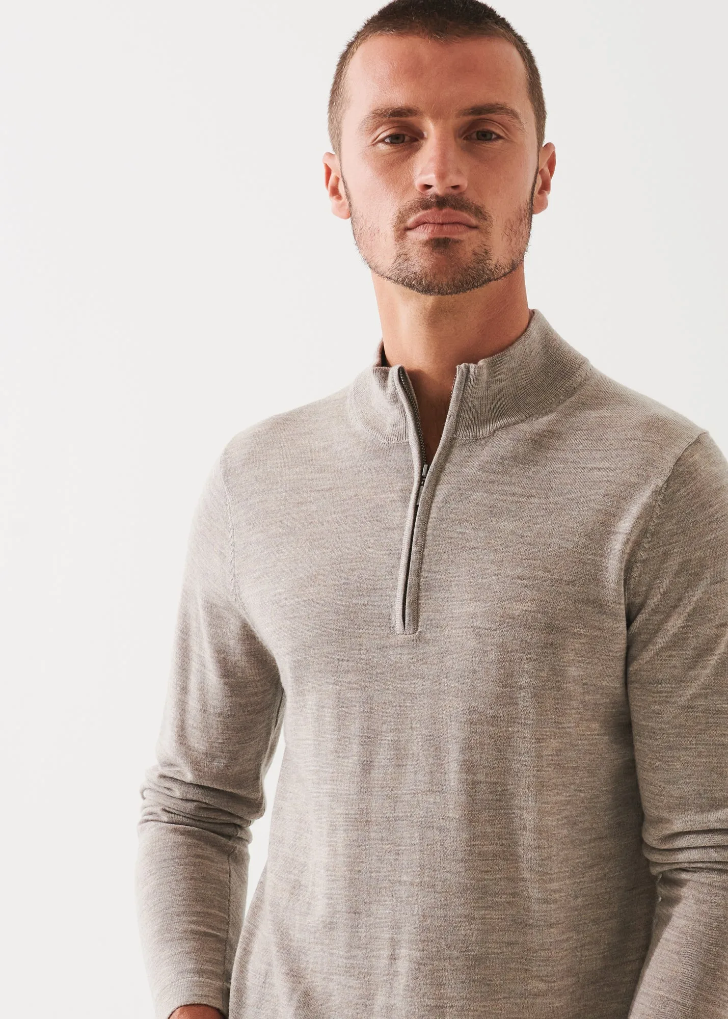 EXTRA-FINE MERINO QUARTER ZIP