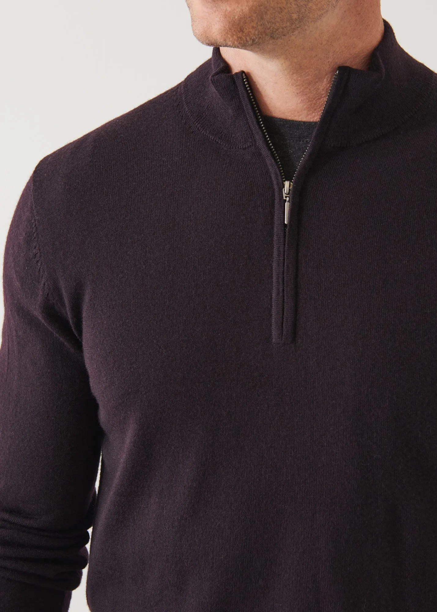 EXTRA-FINE MERINO QUARTER ZIP