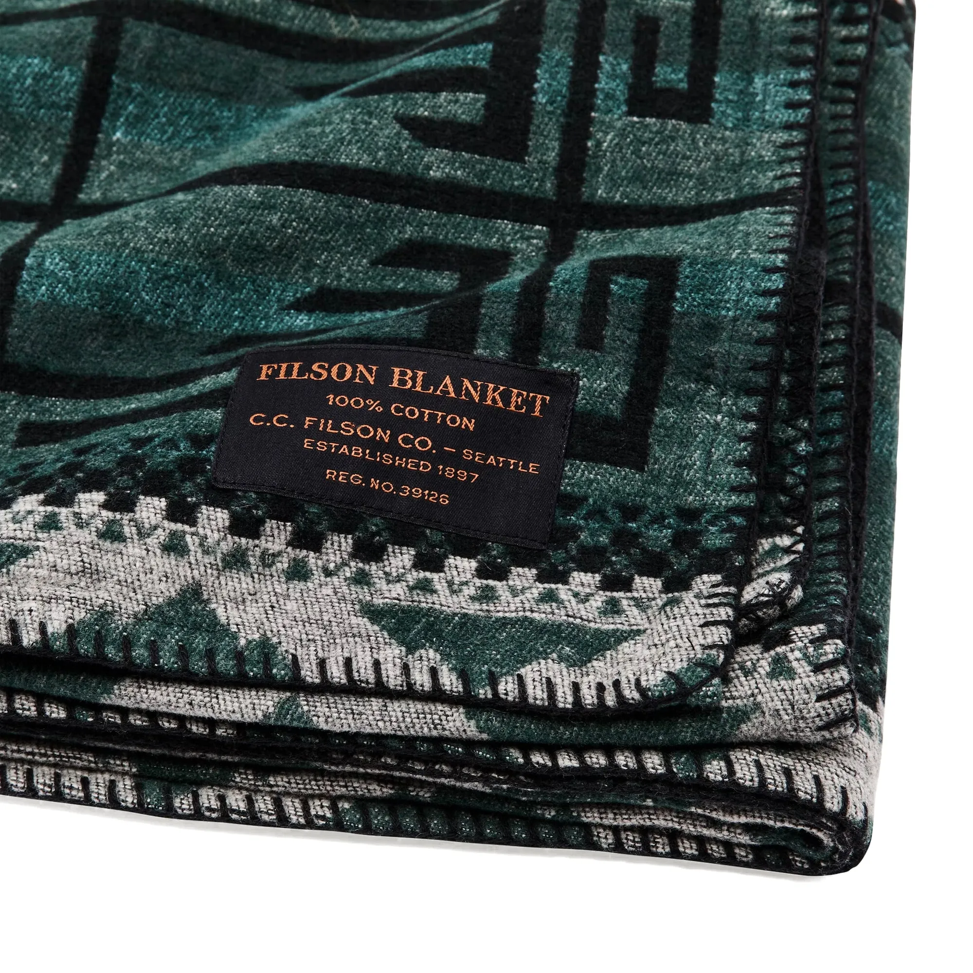 Filson Fire Mountain Blanket - Black / Green / Granite