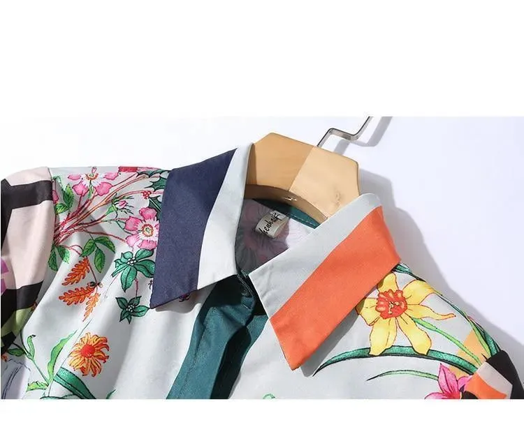 Floral Silk Shirt For Women