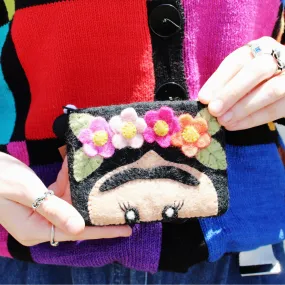 Frida Kahlo Felt Coin Purse