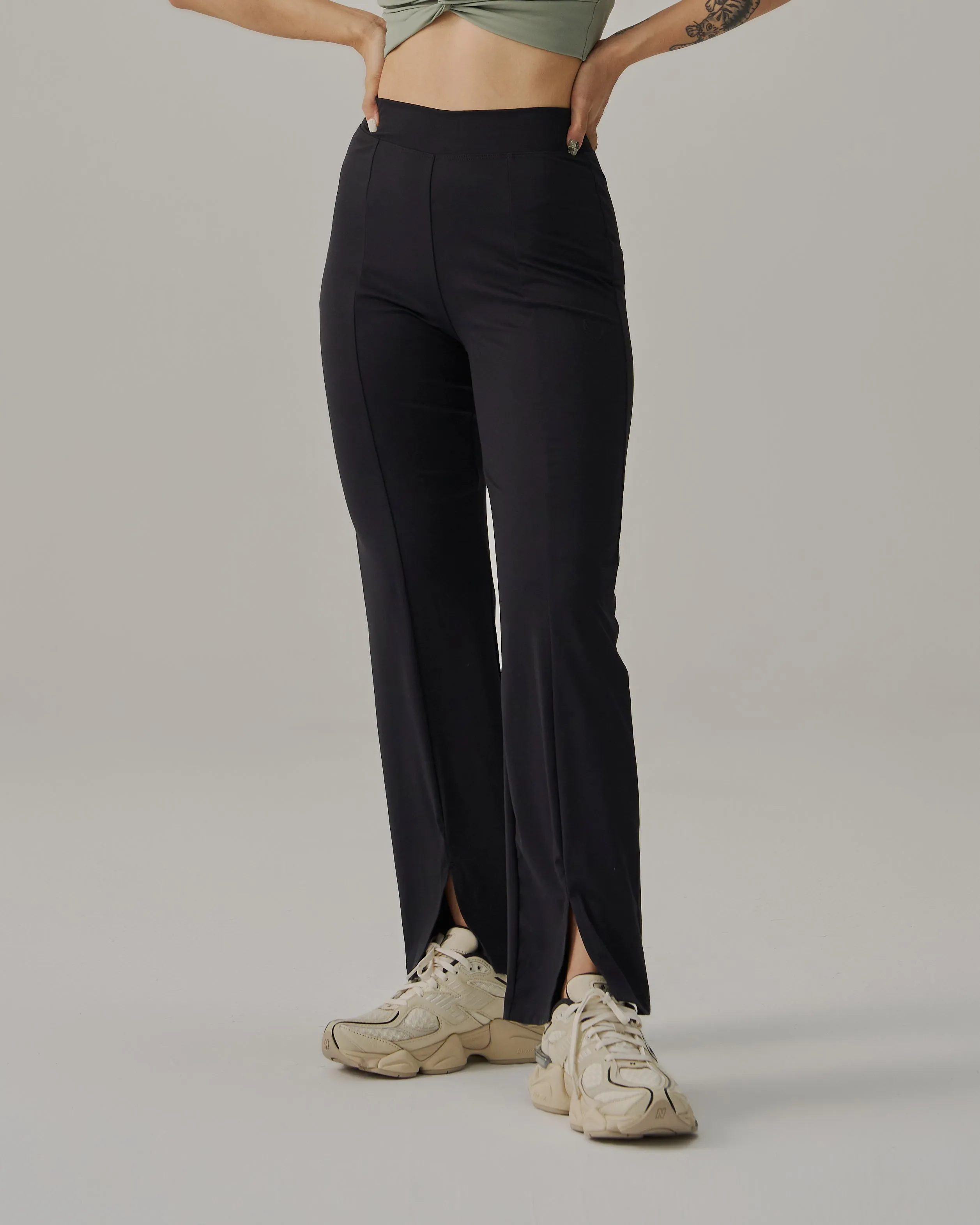 Front Slit Wide Leg Pant