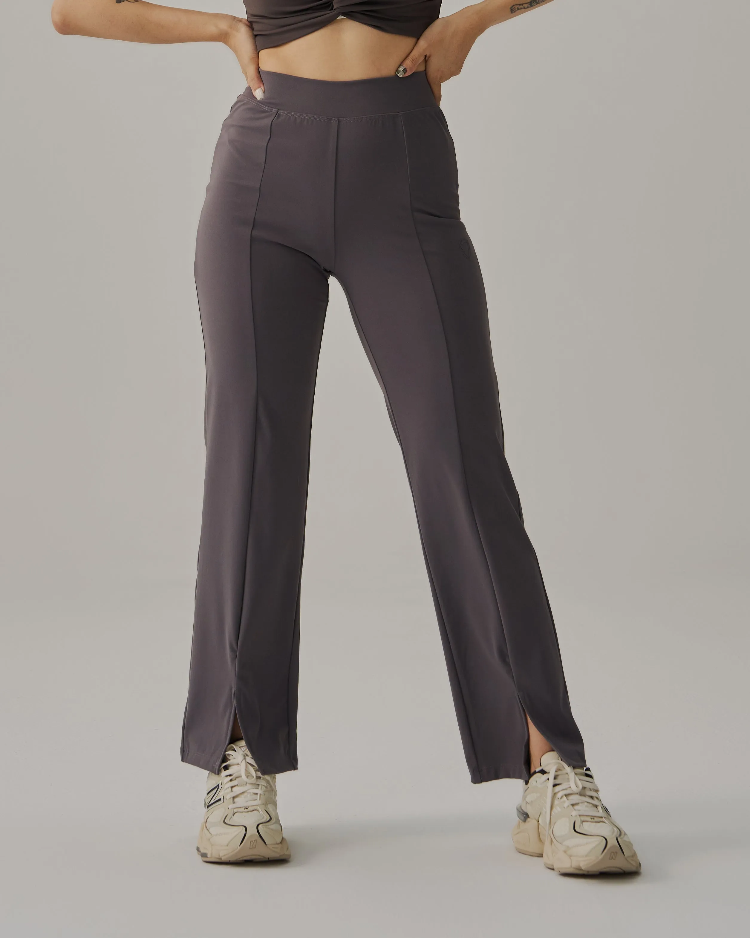 Front Slit Wide Leg Pant