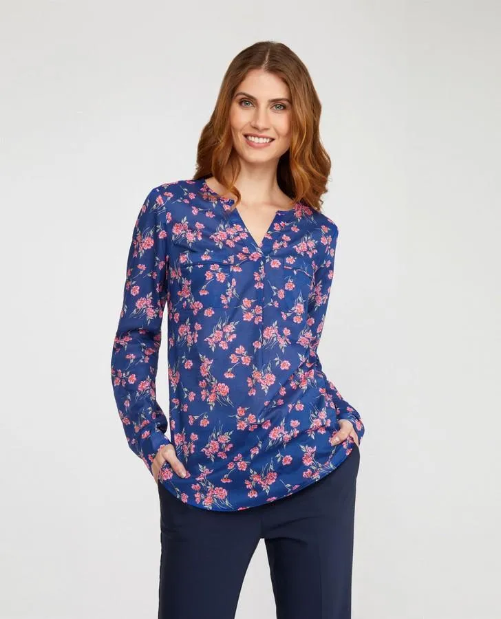 Garden Falling Floral Voile Top