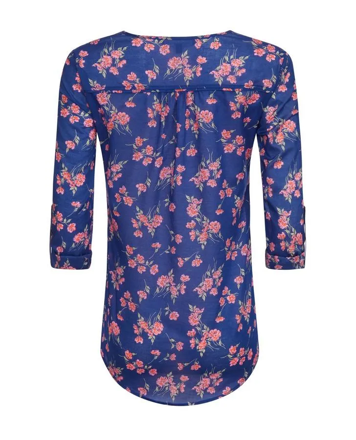 Garden Falling Floral Voile Top