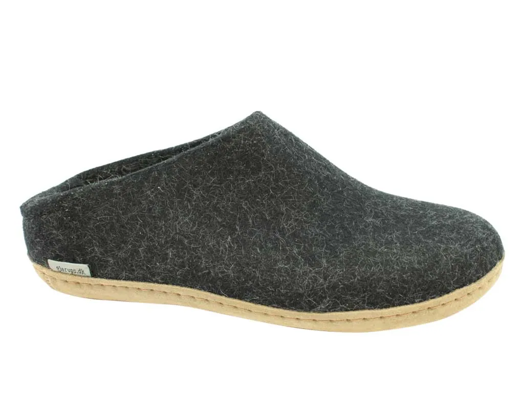 Glerups Slippers open heel Charcoal