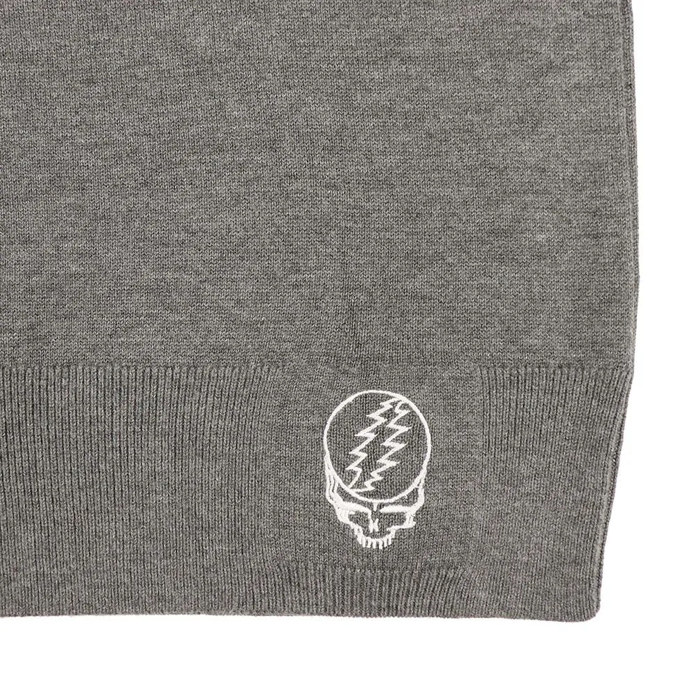 Grateful Dead | V Neck Sweater | Steal Your Face in Grey