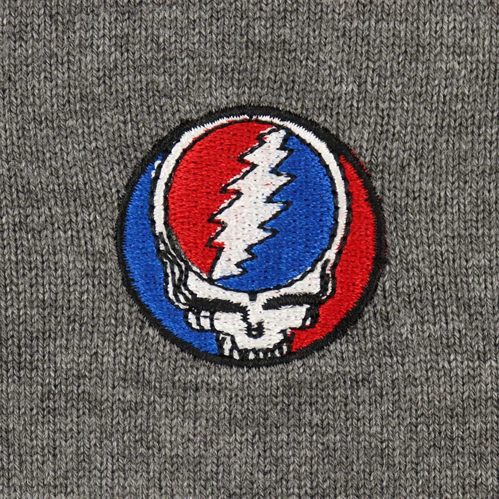 Grateful Dead | V Neck Sweater | Steal Your Face in Grey