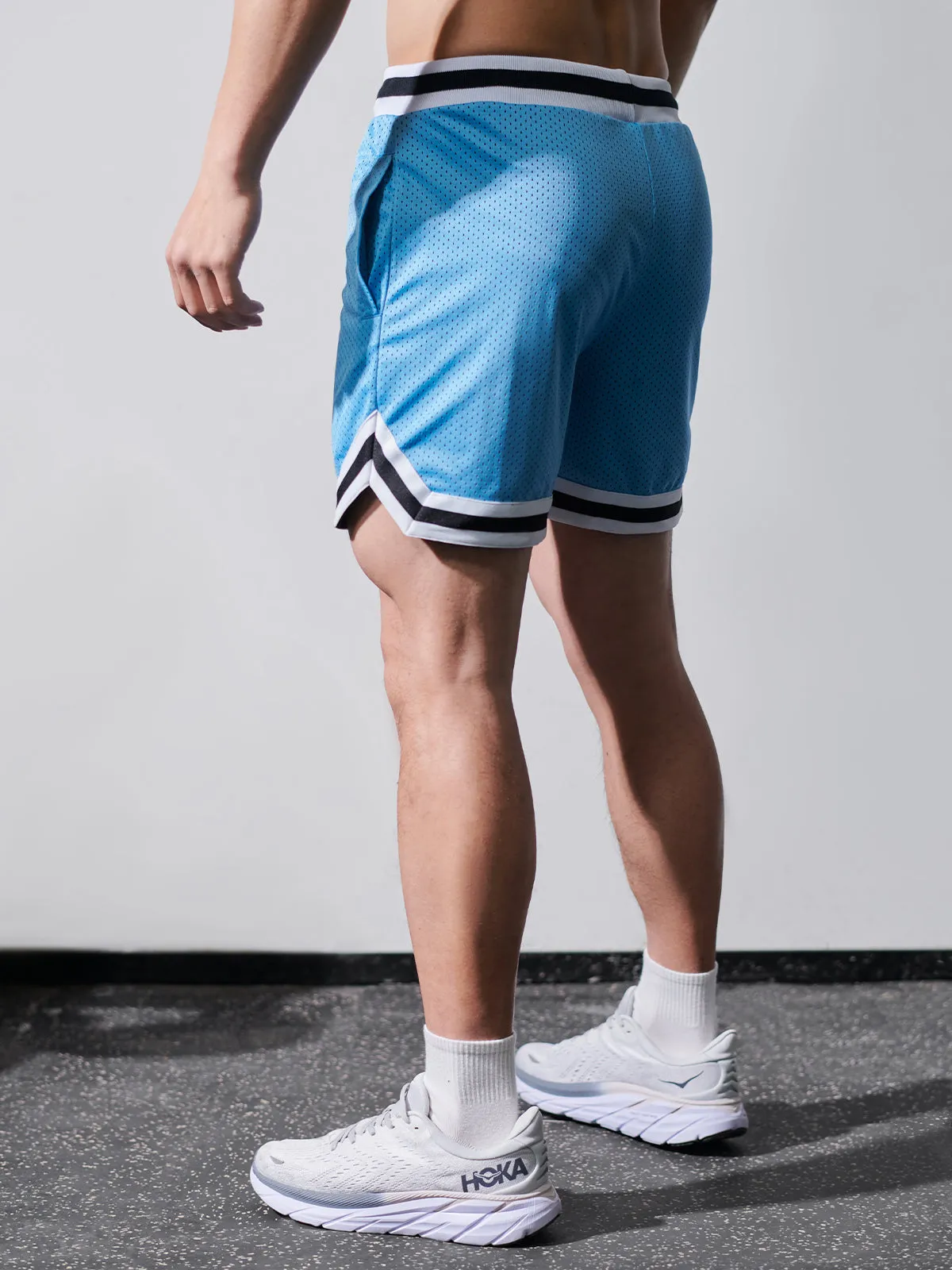 Gym To Street Mesh 6" Short-Sky Blue