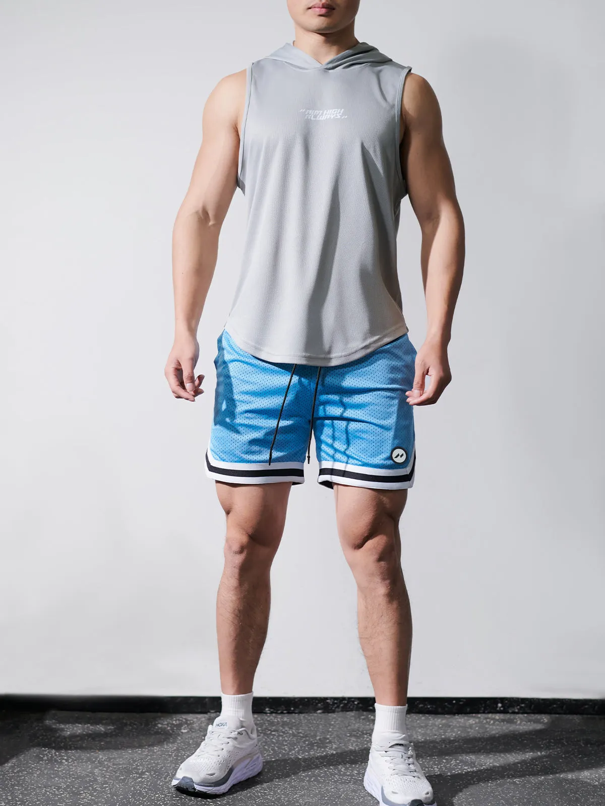 Gym To Street Mesh 6" Short-Sky Blue