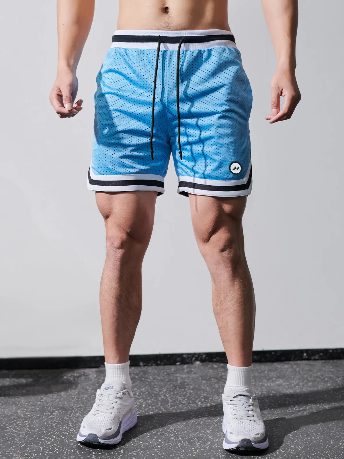 Gym To Street Mesh 6" Short-Sky Blue