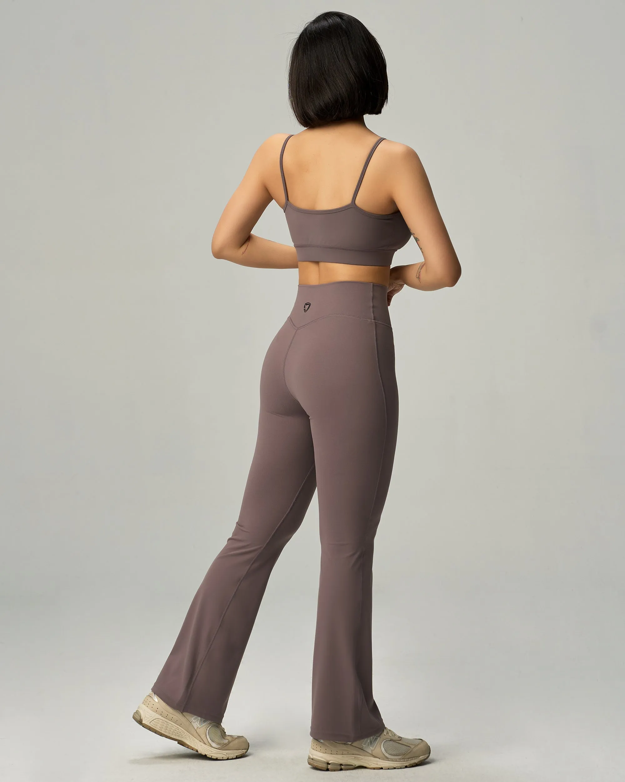 High-Waist Peach Mini-Flared Pant