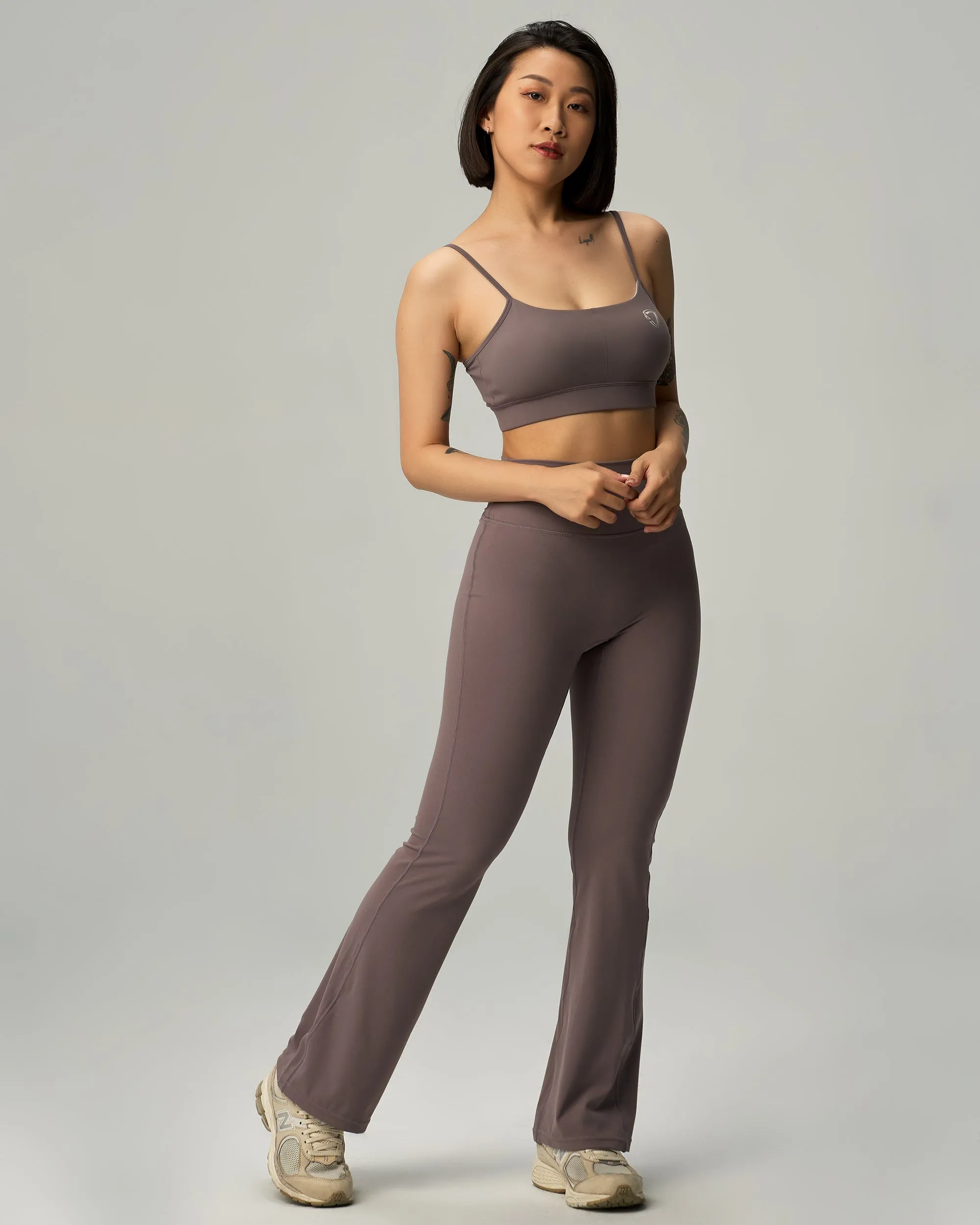 High-Waist Peach Mini-Flared Pant