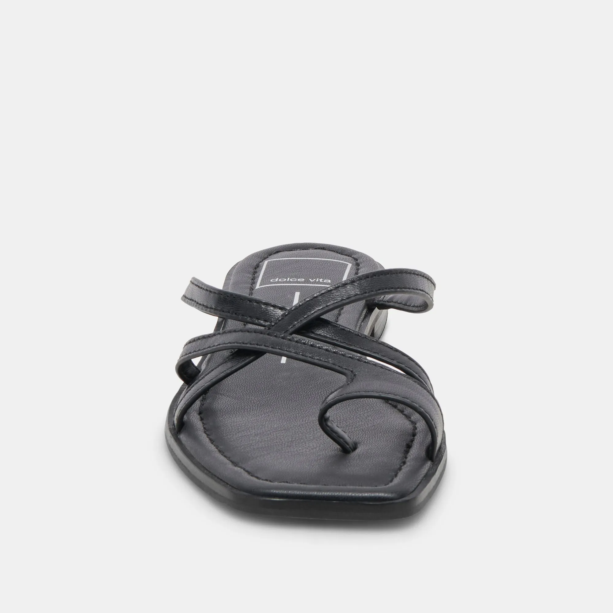 INDIGO SANDALS BLACK LEATHER