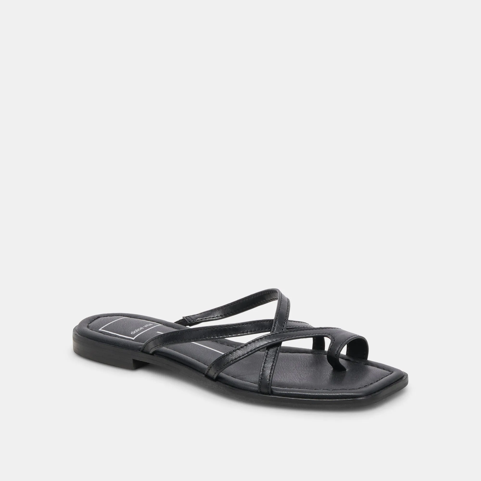 INDIGO SANDALS BLACK LEATHER