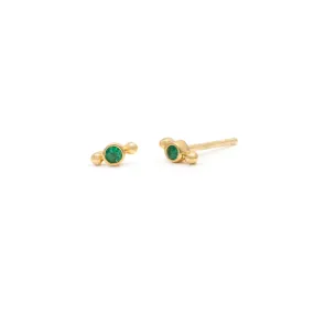 Isla Studs | 14k Gold & Emerald