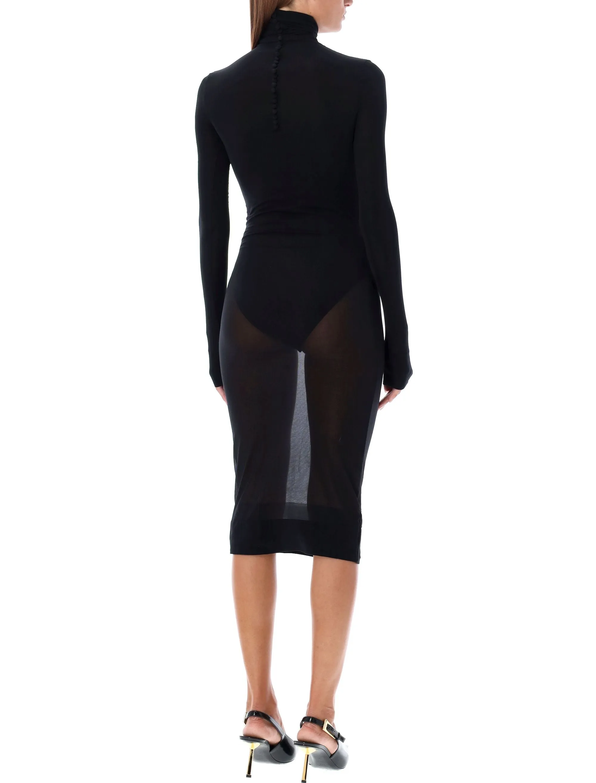 JERSEY TUBE STRETCH MIDI DRESS