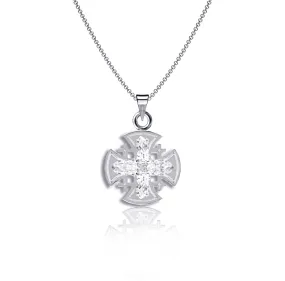 Jerusalem Cross Necklace - Silver