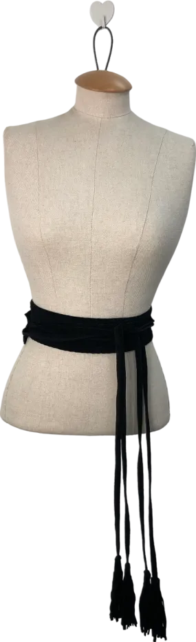 Maje Black Suede Waist Belt One Size