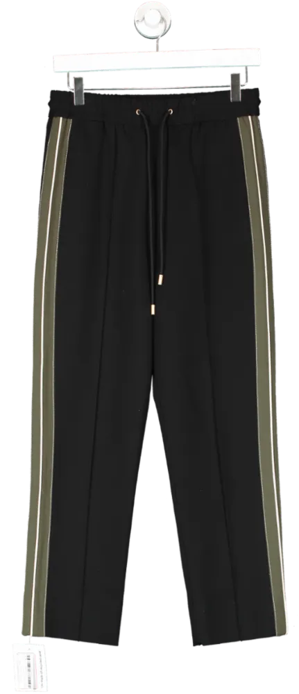 ME EM Black Contrast Side Stripe Joggers UK S